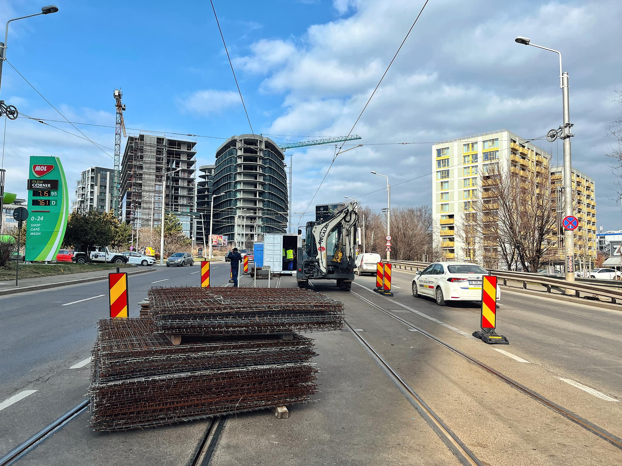 Încep lucrările de reabilitare la linia de tramvai 5 din București